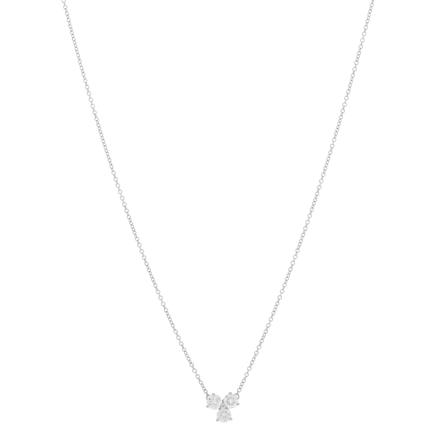 Tiffany Platinum Diamond .42ctw Aria Pendant Necklace 1 of 5