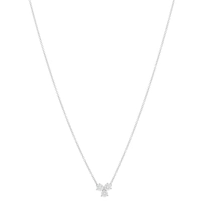 Tiffany Platinum Diamond .42ctw Aria Pendant Necklace 1 of 5
