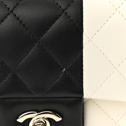 Chanel Lambskin Quilted Mini Rectangular Flap White Black 11 of 12