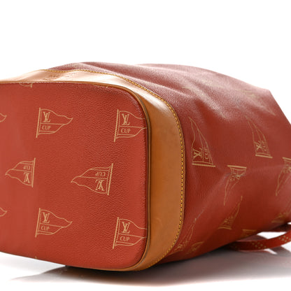 Louis Vuitton Canvas Americas Cup 1995 Saint Tropez Drawstring Bag Red 10 of 12