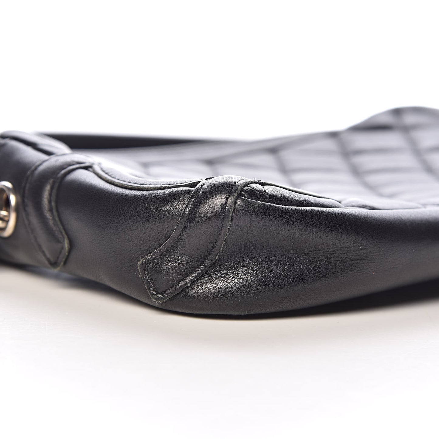 Calfskin Quilted Cambon Pochette Black