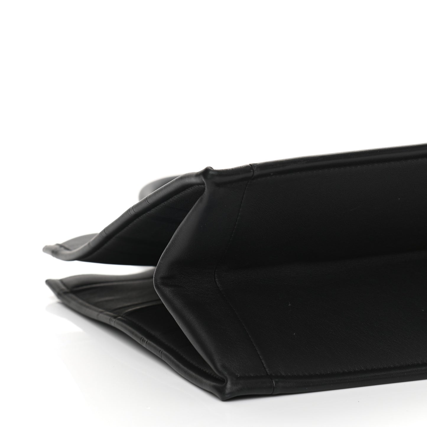 Calfskin Embossed Medium Book Tote Black