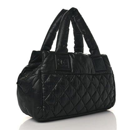Chanel Nylon Coco Cocoon Zipped Tote Black 2 of 8