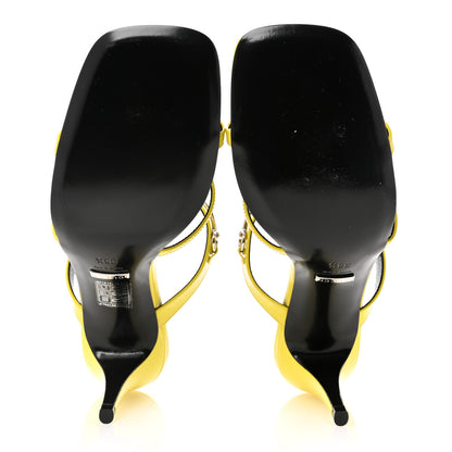 Gucci Patent Calfskin Horsebit Divine 75mm Slide Sandals 38.5 Acid Lime 6 of 10