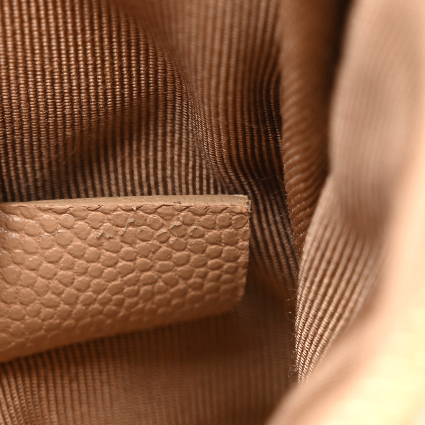 Caviar Quilted Small Cosmetic Case Beige