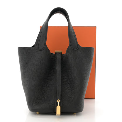 Hermes Taurillon Clemence Picotin Lock 18 PM Black 11 of 11