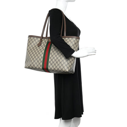 Gucci GG Supreme Monogram Medium Ophidia Shopping Tote Brown 2 of 10