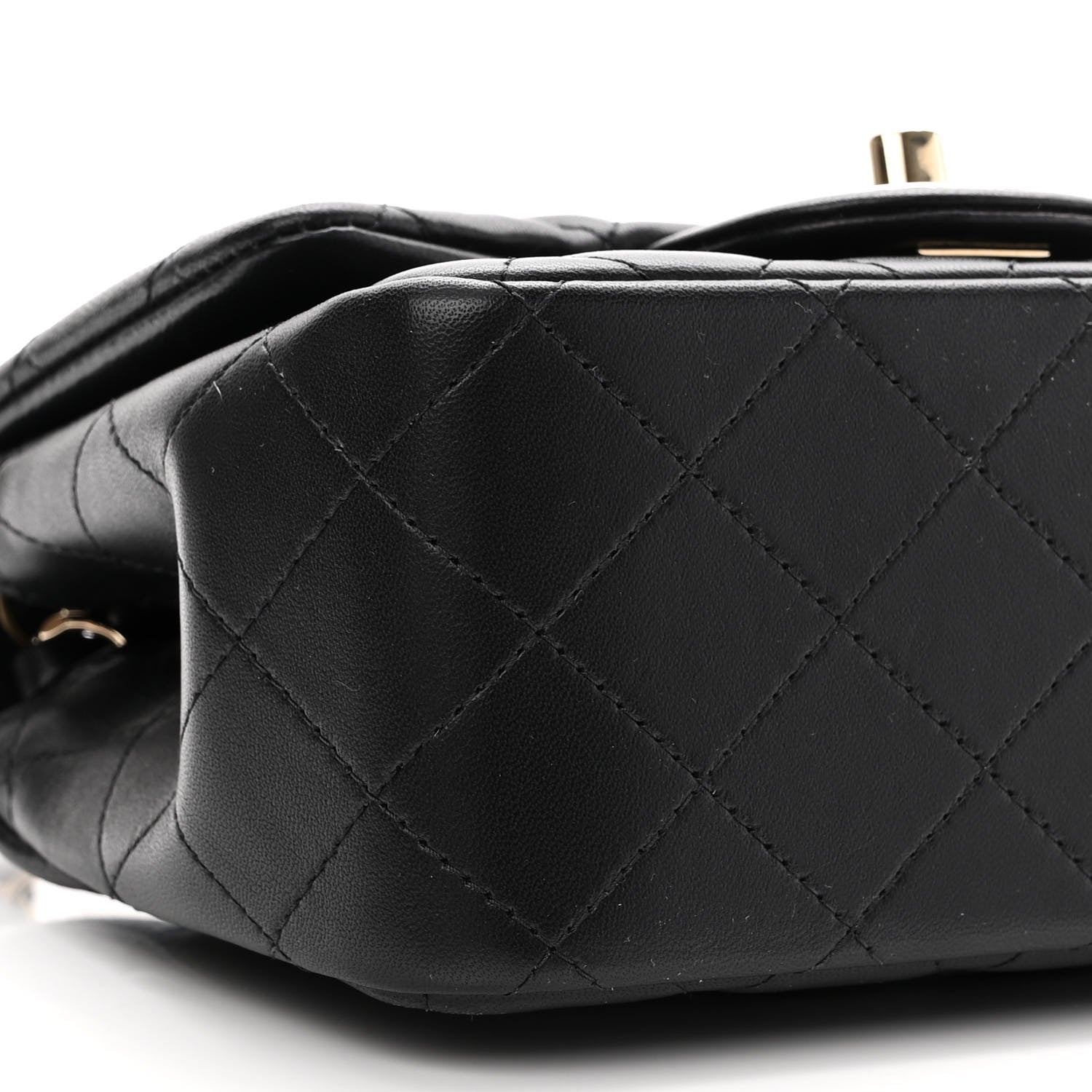 Chanel Lambskin Quilted Mini Square Flap Black 9 of 11