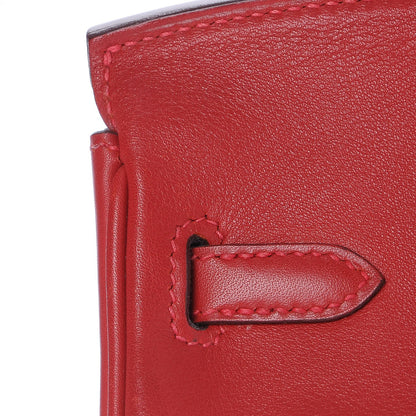 Hermes Swift Birkin 25 Rouge Vif 27 of 29