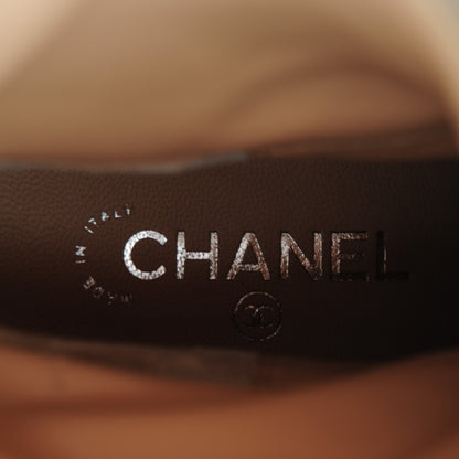 Chanel Lambskin Calfskin High Boots 41 Dark Brown Black 7 of 9