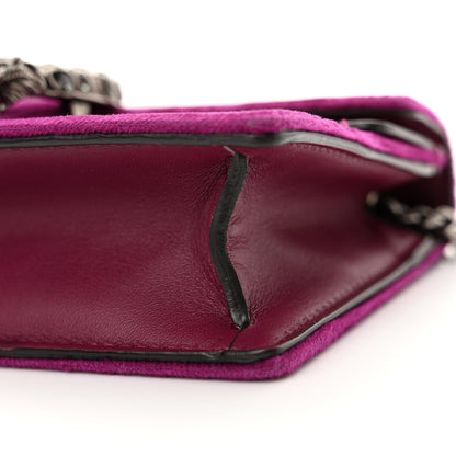 Gucci Velvet Super Mini Dionysus Shoulder Bag Fuchsia Violet Cyclamen 9 of 11