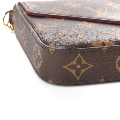 Louis Vuitton Monogram Pochette Felicie Chain Wallet Fuchsia 10 of 13