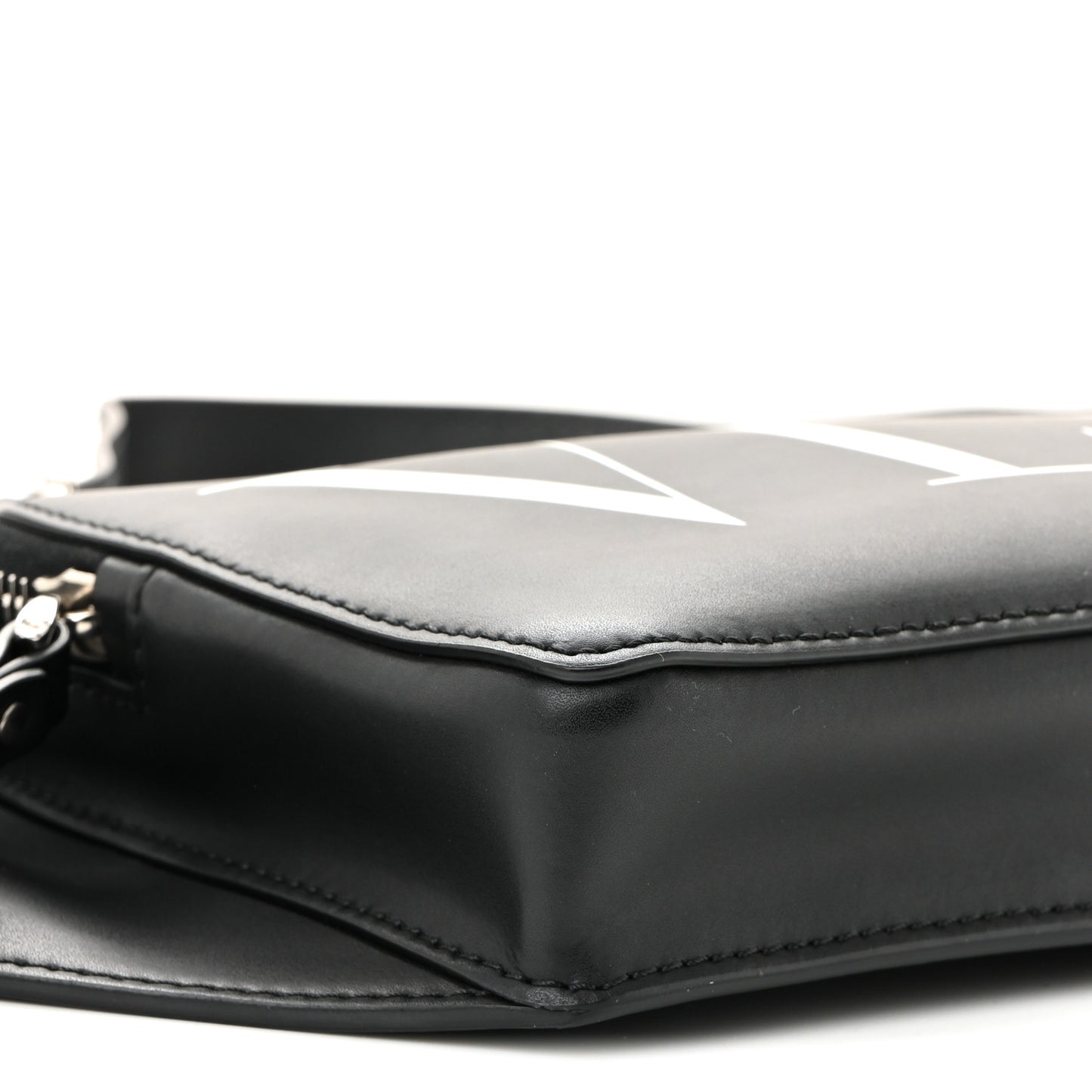 Calfskin VLTN Belt Bag Black White