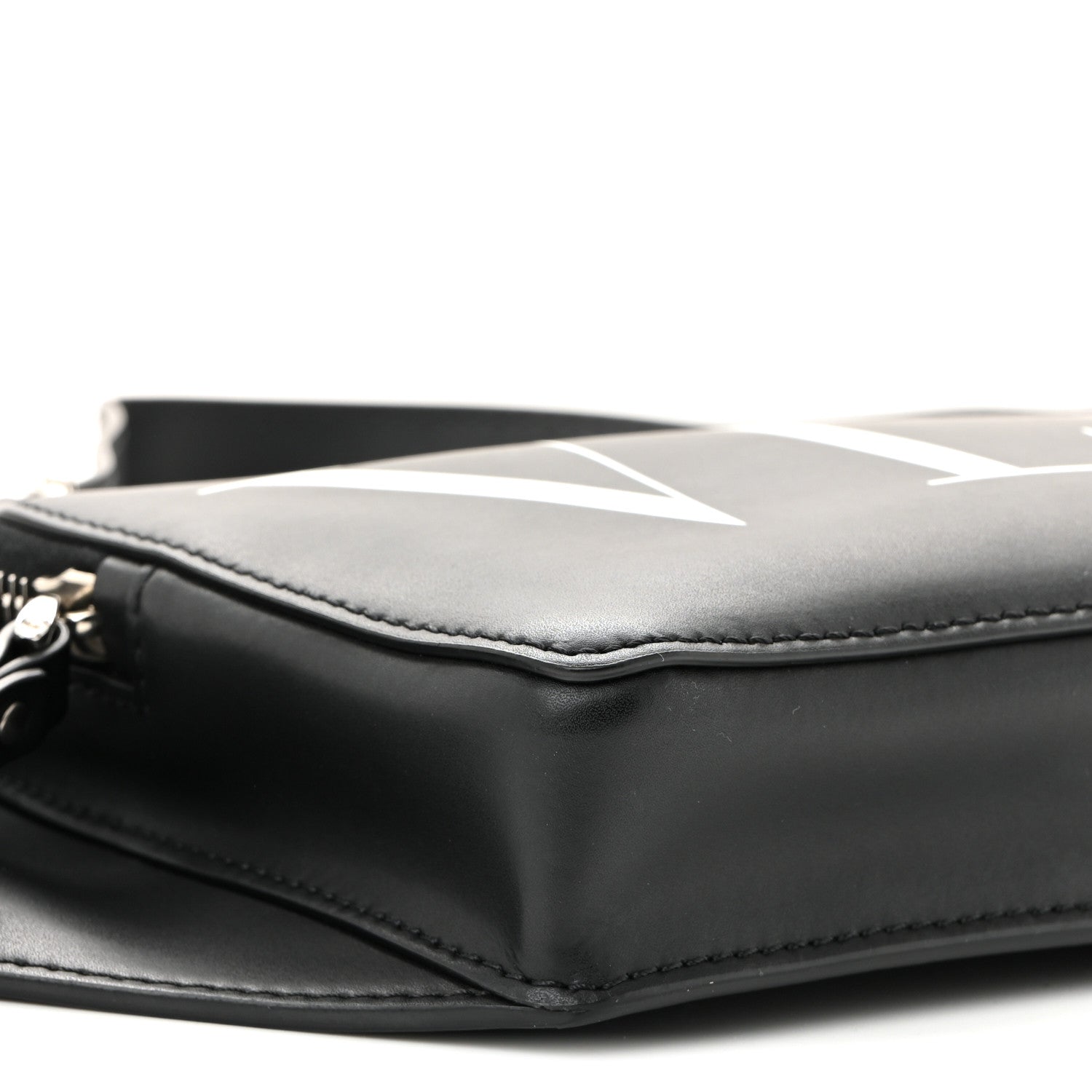 Valentino Garavani Calfskin VLTN Belt Bag Black White 8 of 9