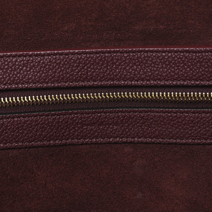 Celine Soft Grained Calfskin Small Belt Cabas Phantom Burgundy 7 of 10