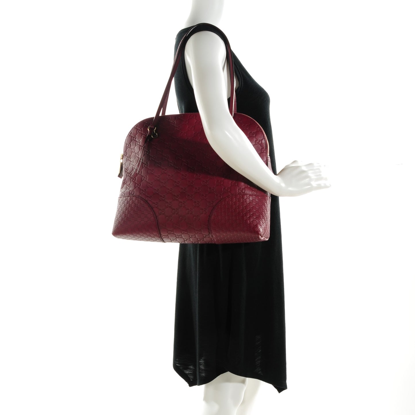 Guccissima Medium Bree Shoulder Bag Classic Ruby