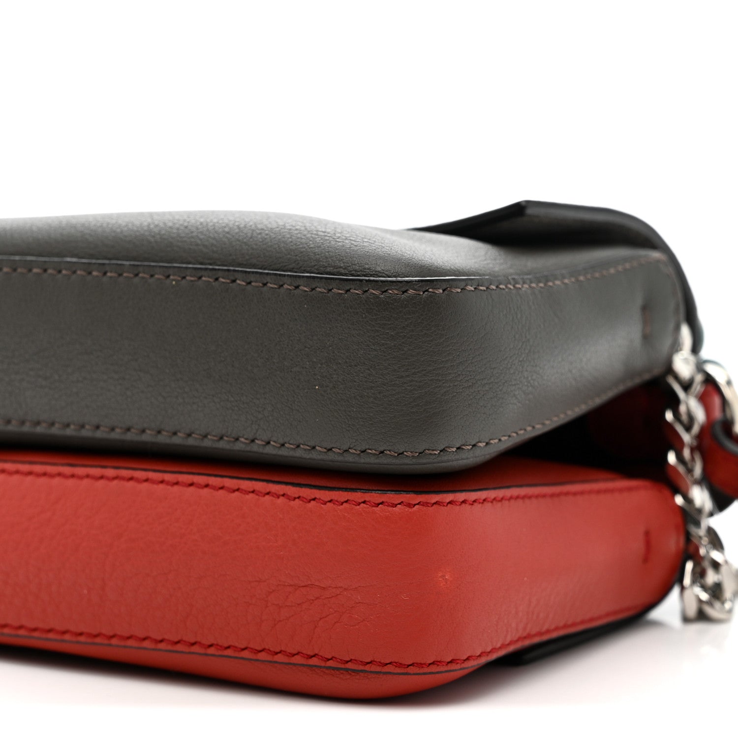 Fendi Vitello Dolce Flowerland Bi-Color Studded Micro Double