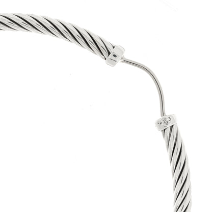 David Yurman Sterling Silver Large Sculpted Cable Hoop Earrings 5 of 7