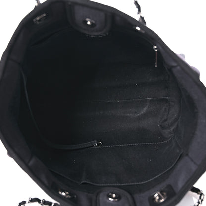 Chanel Mixed Fibers Small Deauville Tote Black 5 of 12