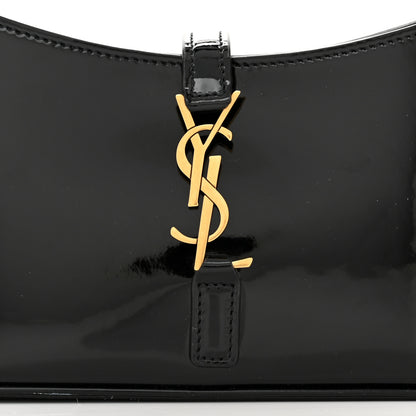 Saint Laurent Patent Calfskin Le 5 A 7 Mini Hobo Black 8 of 10