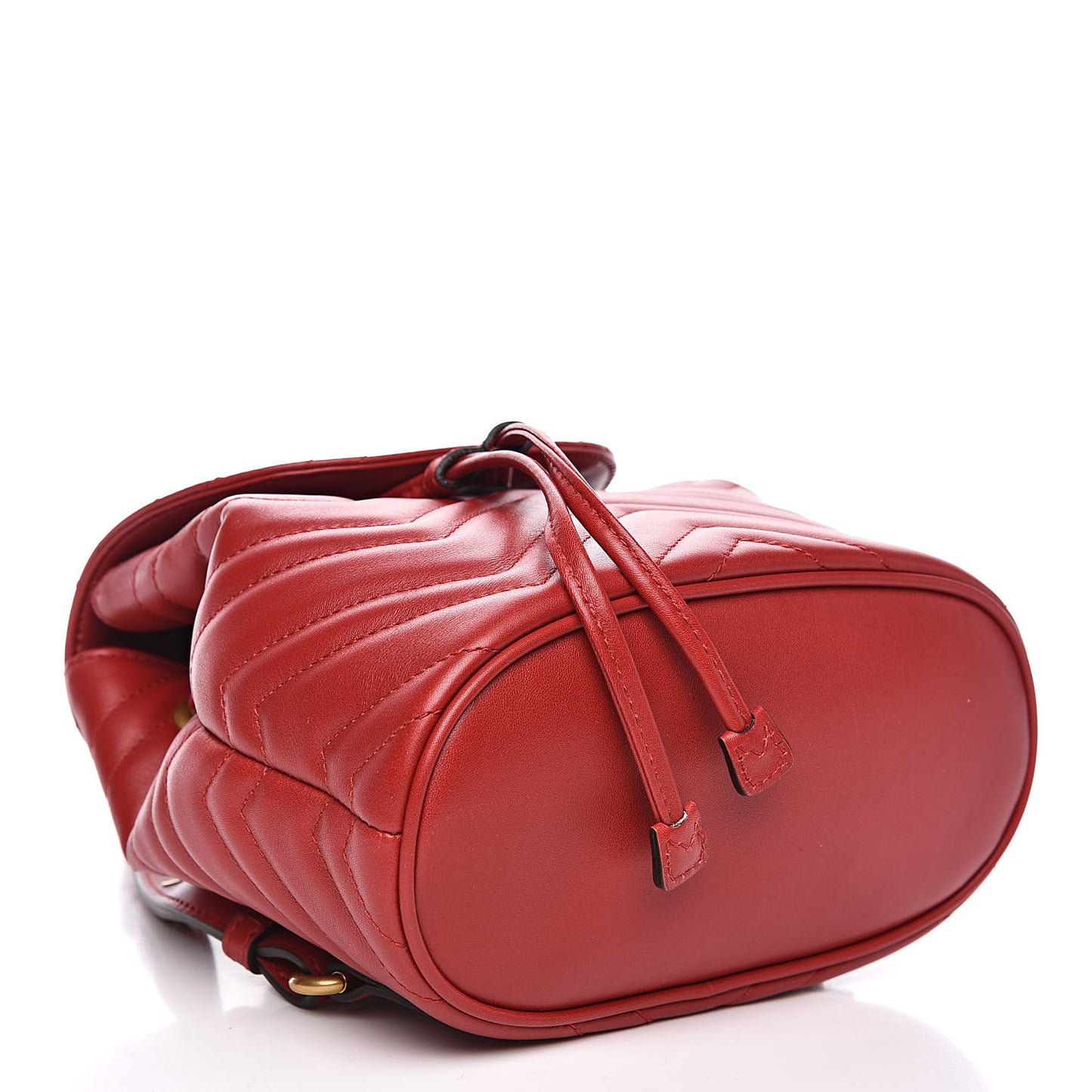 Calfskin Matelasse GG Marmont Flap Backpack Hibiscus Red