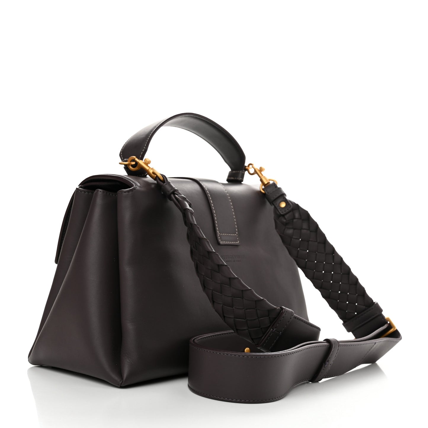 Matte Calfskin Medium Piazza Bag Quetsche