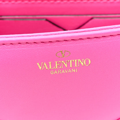 Valentino Garavani Nappa Tonal Monochrome Mini One Stud Top Handle Bag Pink PP 6 of 9
