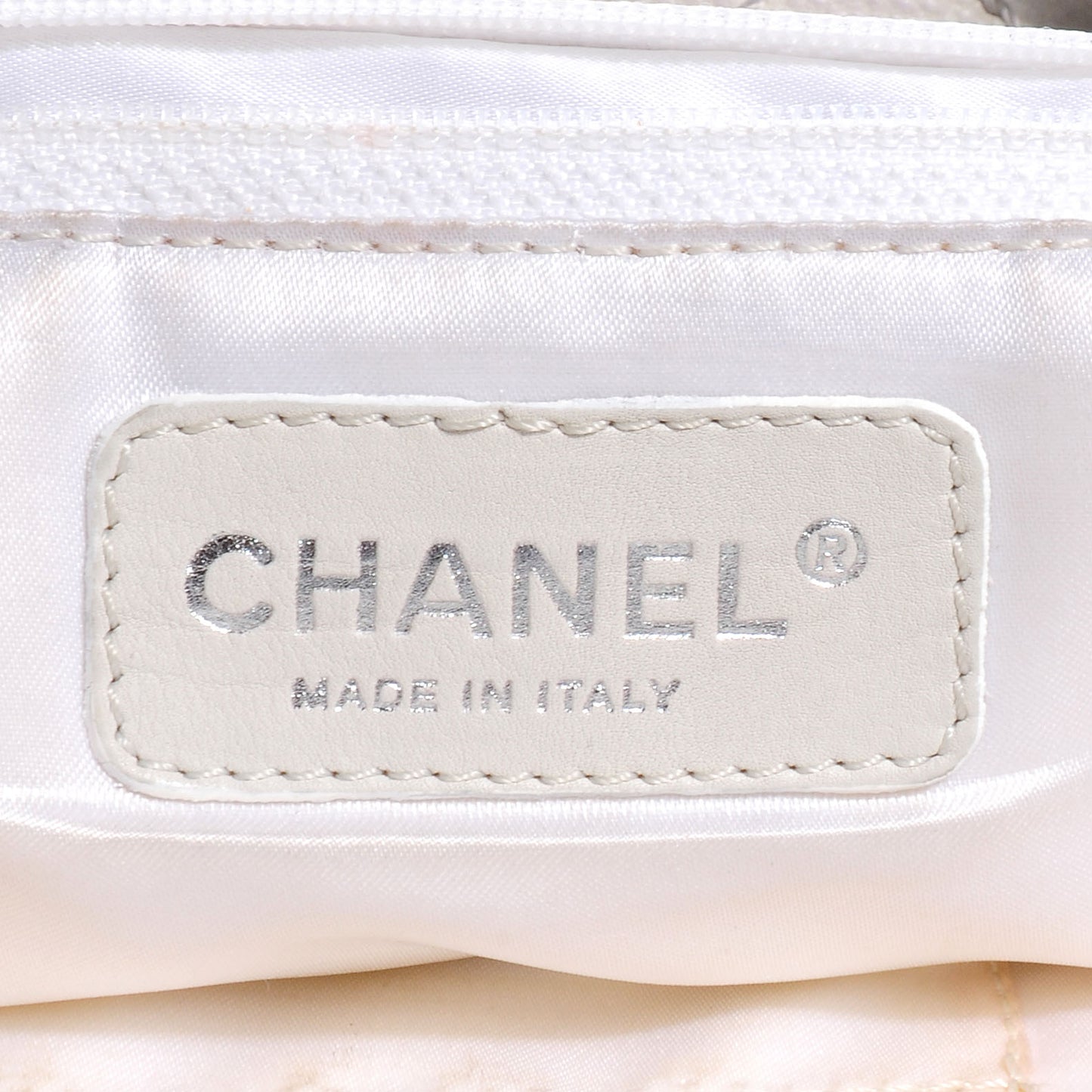 Calfskin Baby Coco Cabas White