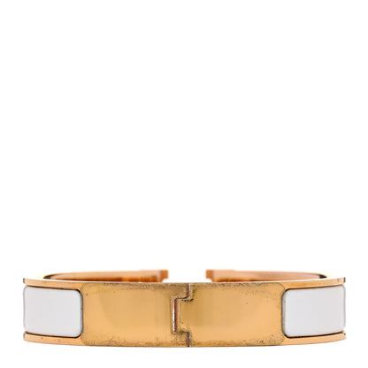 Hermes Enamel Narrow Clic Clac H Bracelet PM White 2 of 3