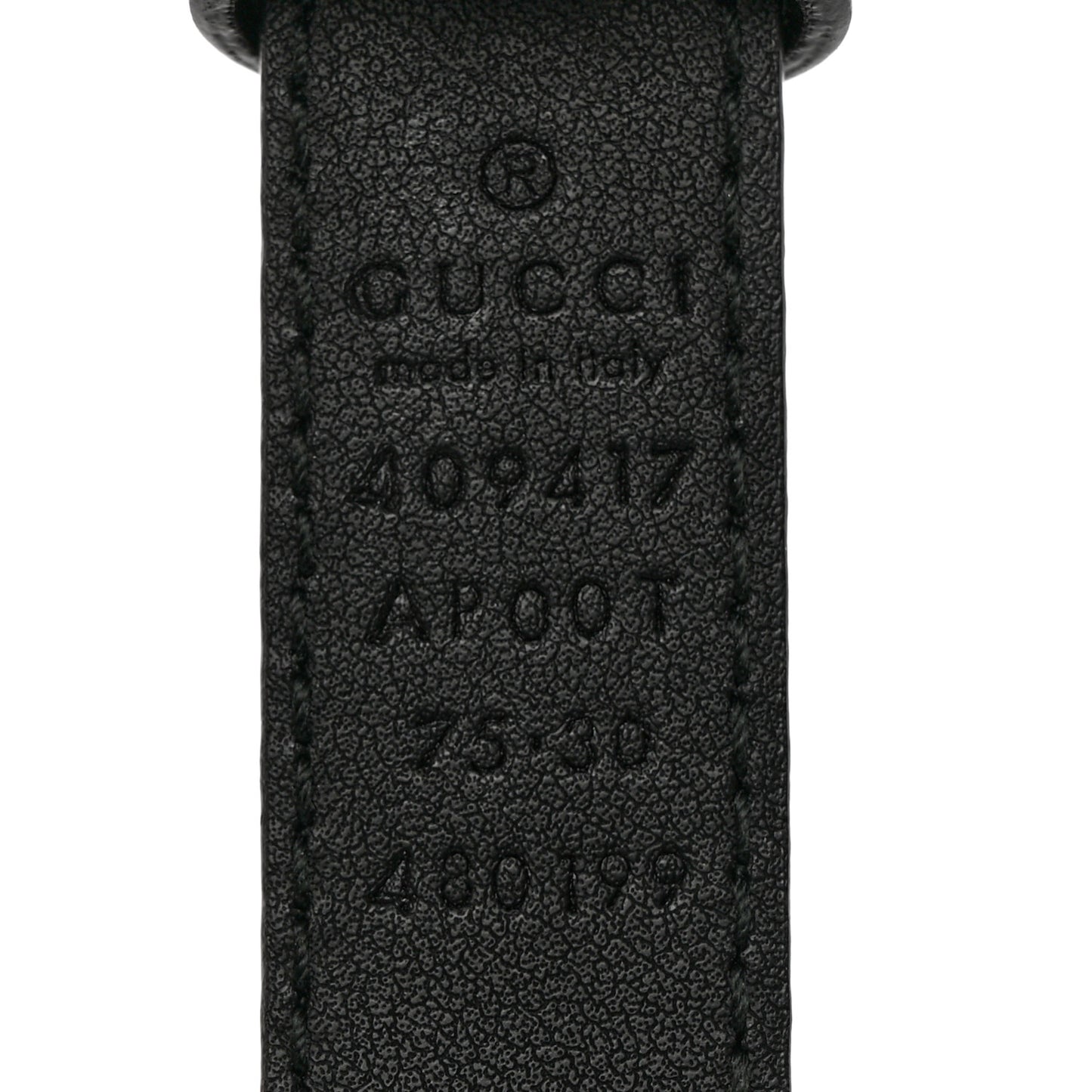 Calfskin Double G 20mm Belt 75 30 Black