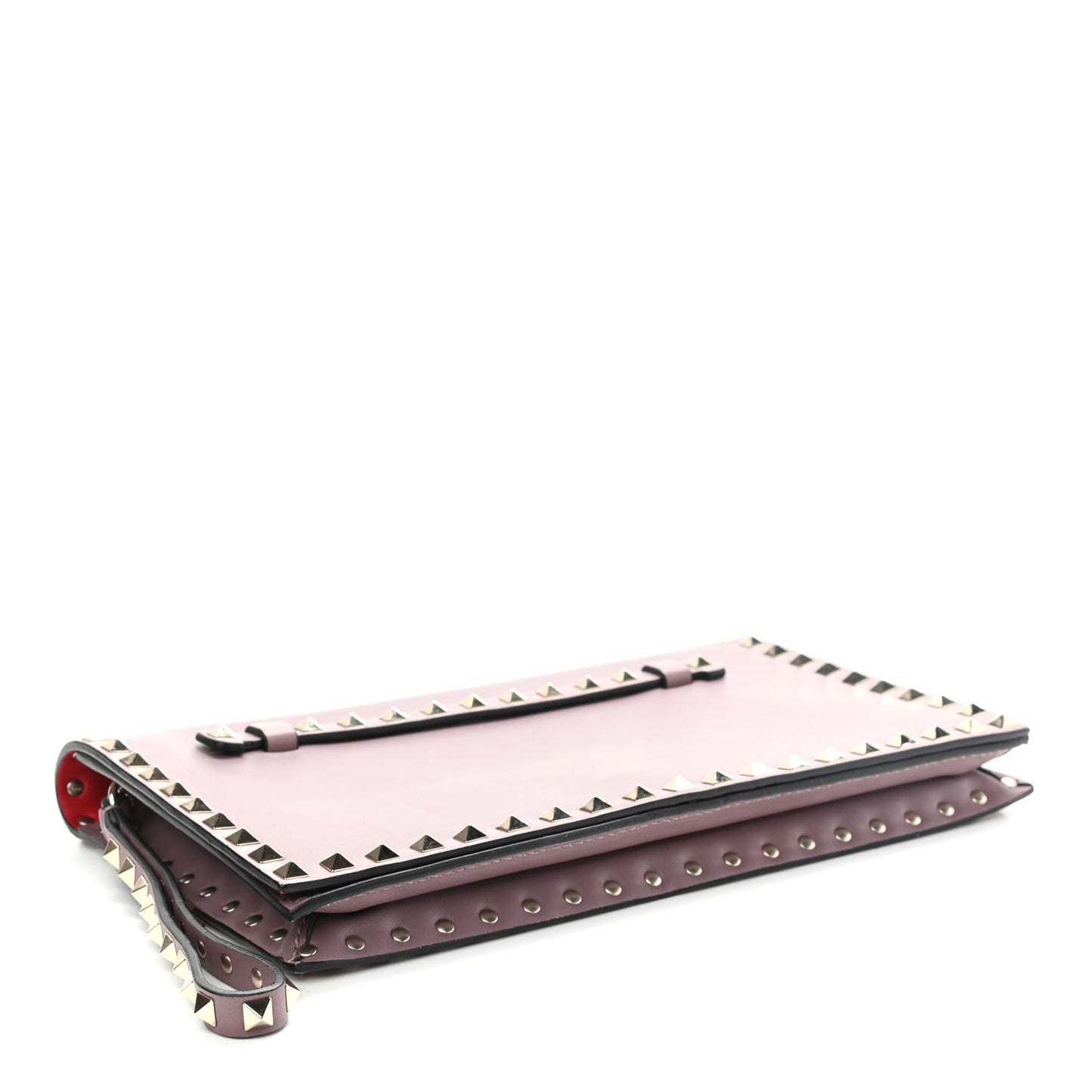 Nappa Rockstud Wristlet Clutch Poudre