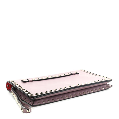 Valentino Garavani Nappa Rockstud Wristlet Clutch Poudre 5 of 10