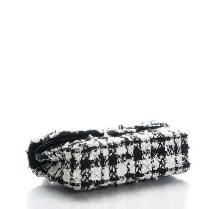 Chanel Tweed Medium Double Flap Black White 4 of 8