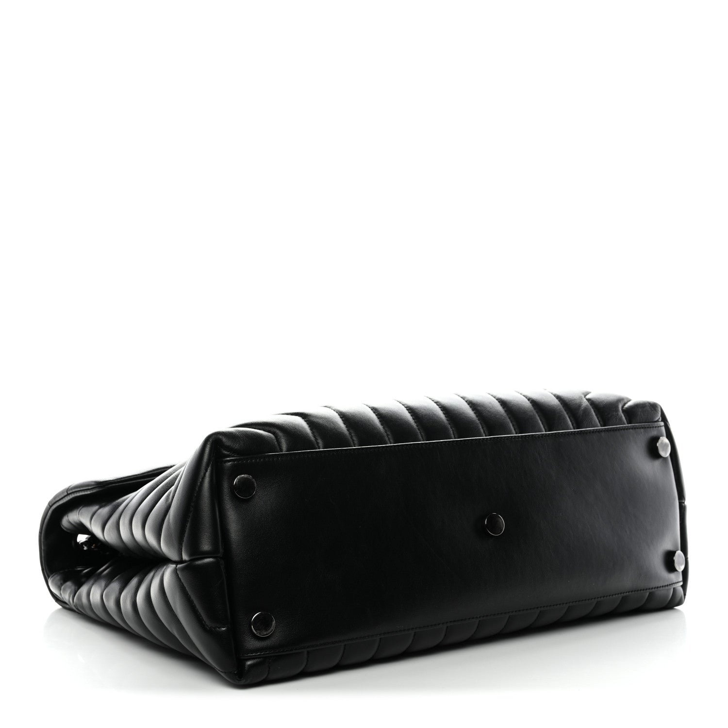 Saint Laurent Calfskin Y Quilted Monogram Monochrome Large Loulou Chain Satchel Black 4 of 12