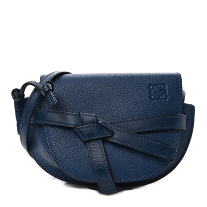 Loewe Grained Calfskin Mini Gate Crossbody Bag Steel Blue 1 of 8