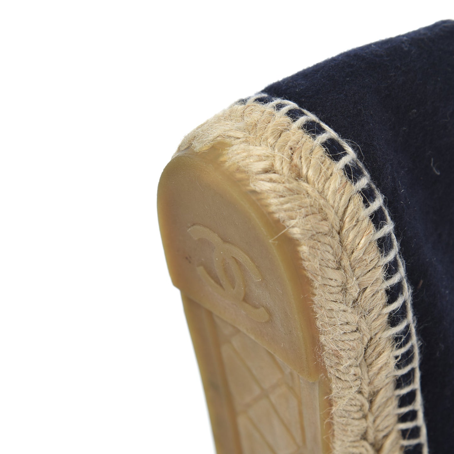 Velvet Tweed CC Espadrilles 38 Navy Grey
