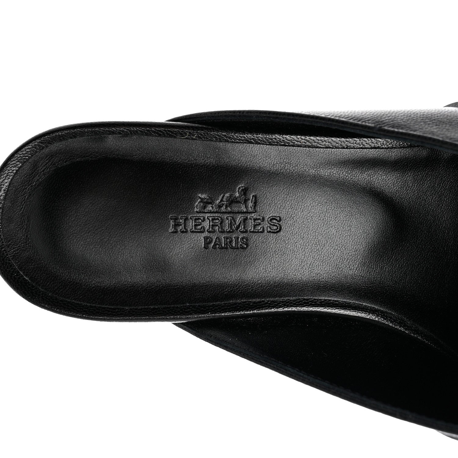 Hermes Goatskin Oz Mules 36.5 Black 7 of 9
