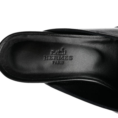 Hermes Goatskin Oz Mules 36.5 Black 7 of 9