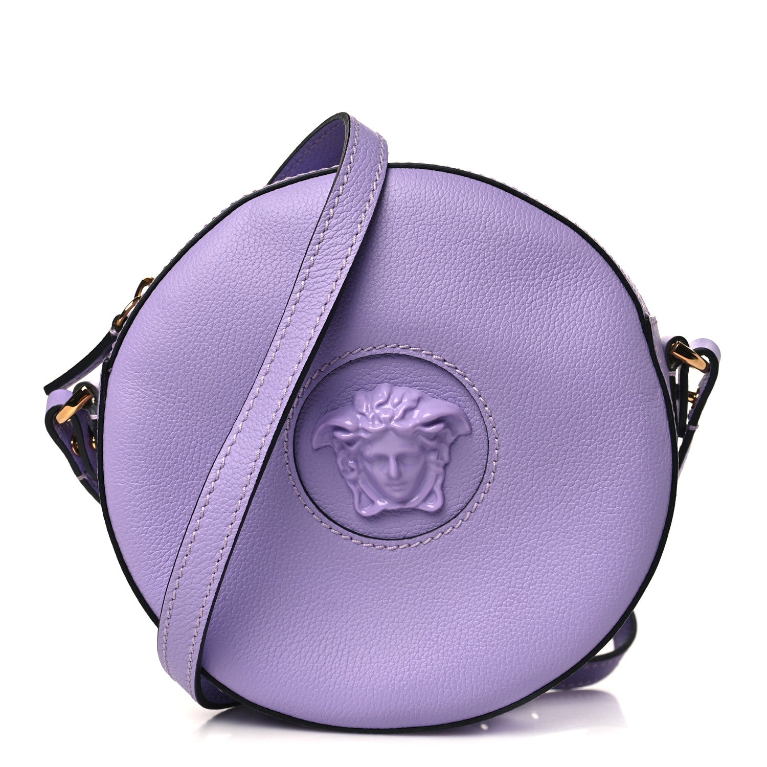 Versace Calfskin La Medusa Round Camera Bag Lilac 1 of 7
