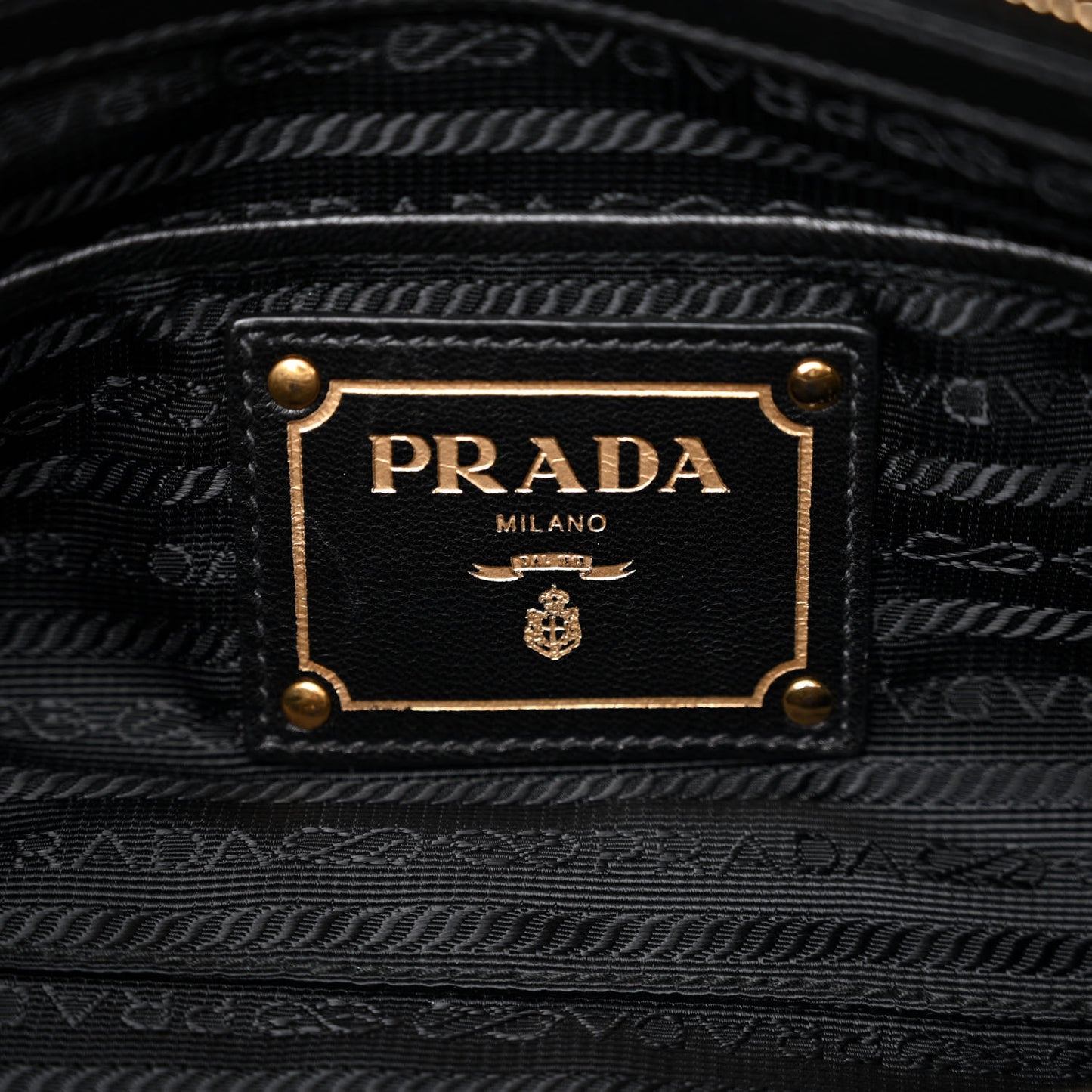 Nappa Gaufre Tote Black