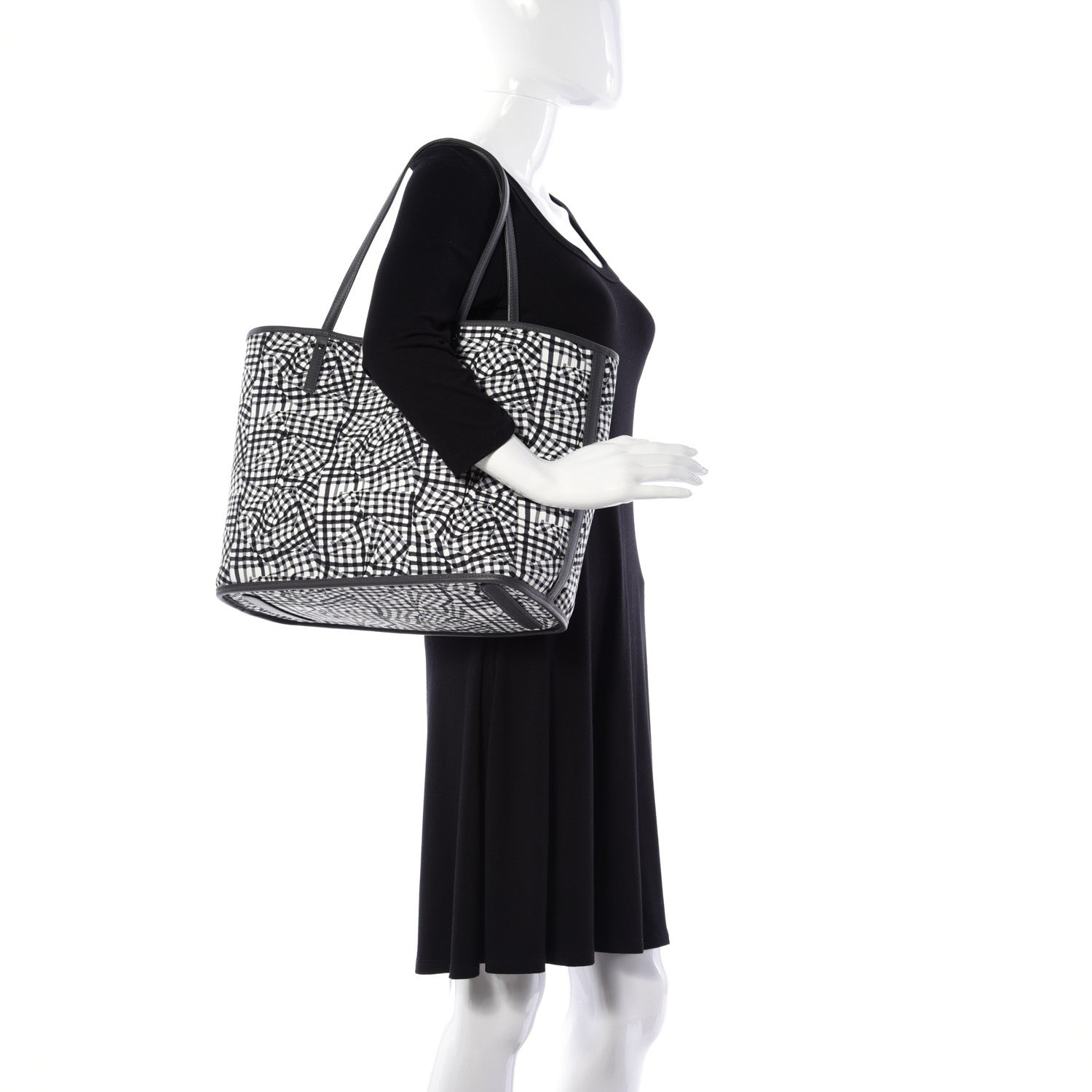 MCM Visetos Medium Reversible Shopper Tote Phantom Grey 2 of 16