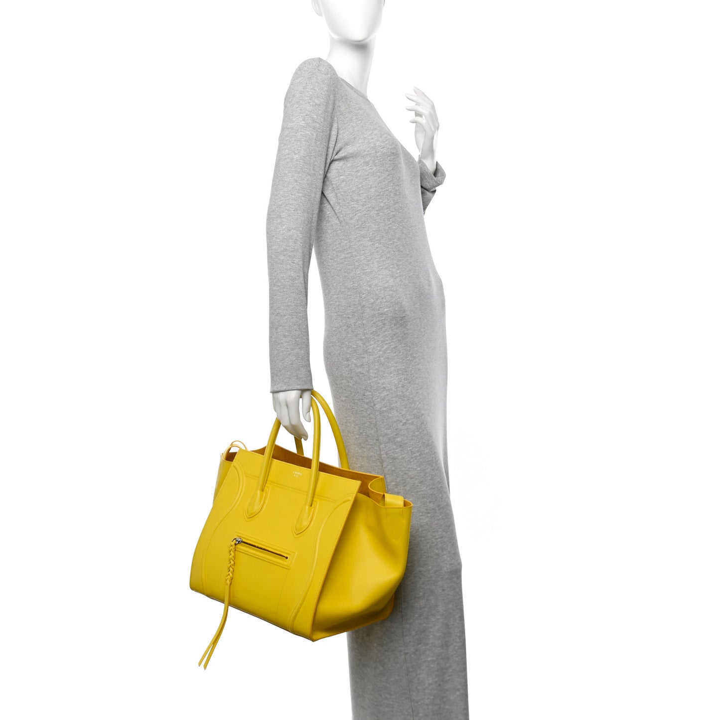 Grained Calfskin Medium Phantom Luggage Yellow