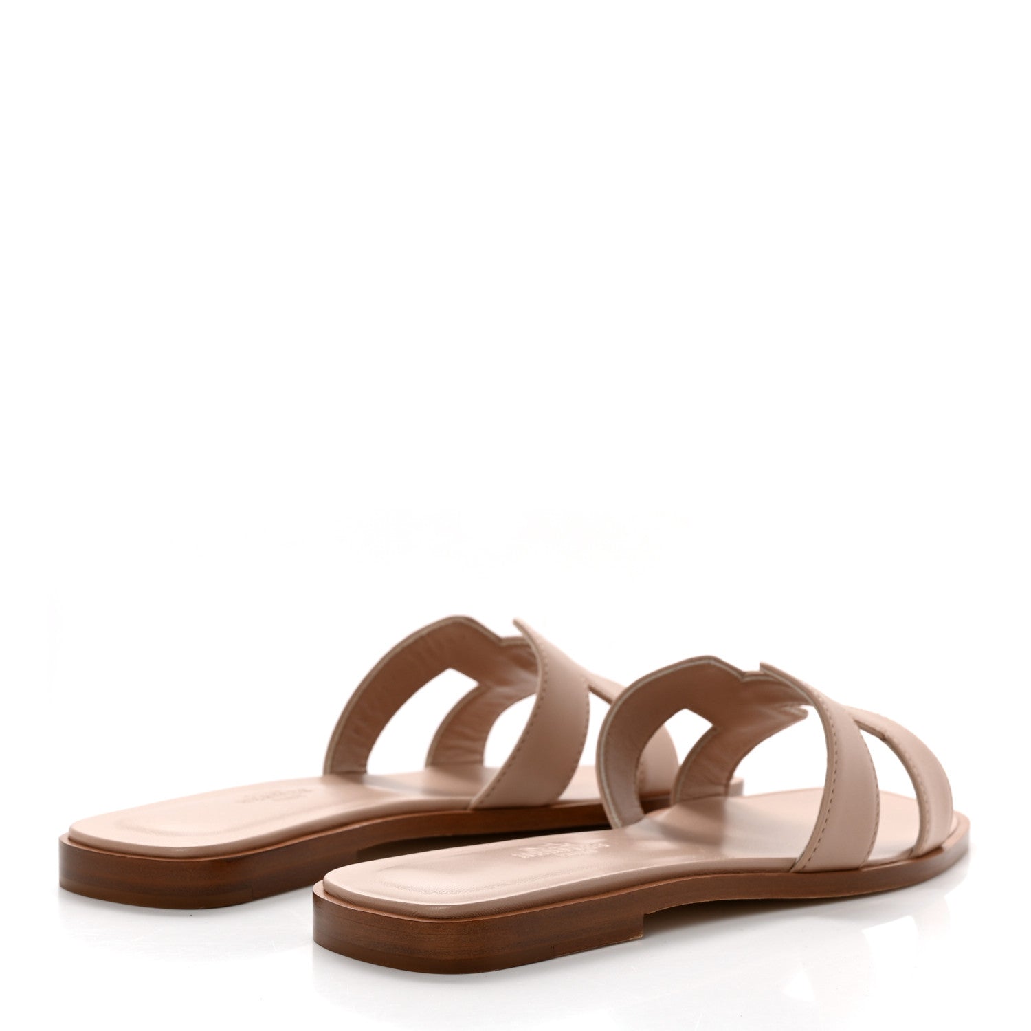 Hermes Box Calfskin Oran Sandals 36.5 Bois De Santal 4 of 9