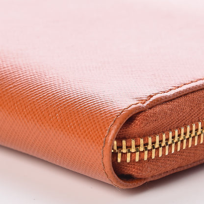 Prada Saffiano Metal Zip Around Wallet Papaya 6 of 10