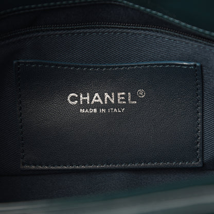 Chanel Patent Quilted Medium Just Mademoiselle Bowling Bag Turquoise 5 of 10
