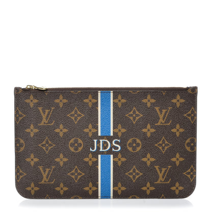 Louis Vuitton Monogram My LV Heritage Neverfull MM GM Pochette Blue de France White 1 of 7