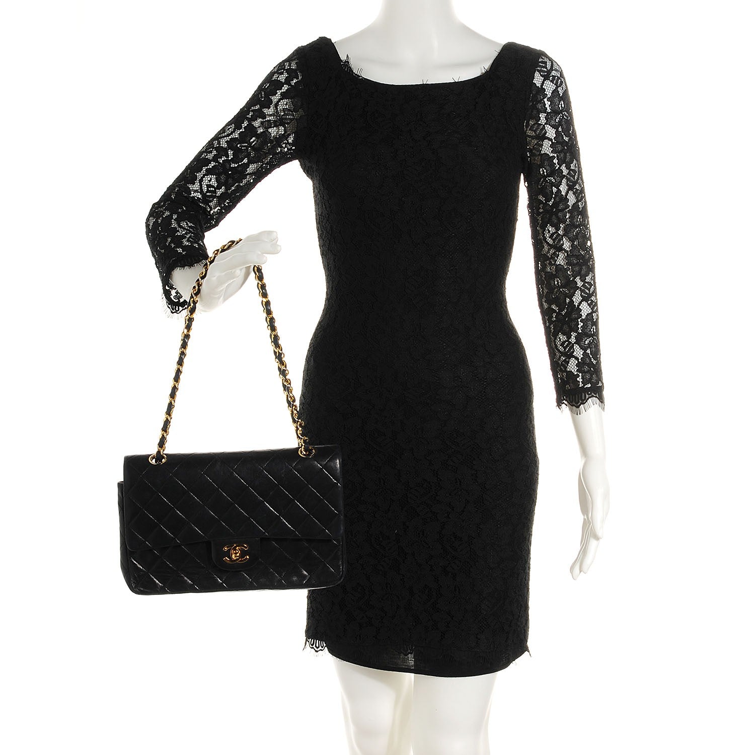Chanel Lambskin Medium Double Flap Black 2 of 8