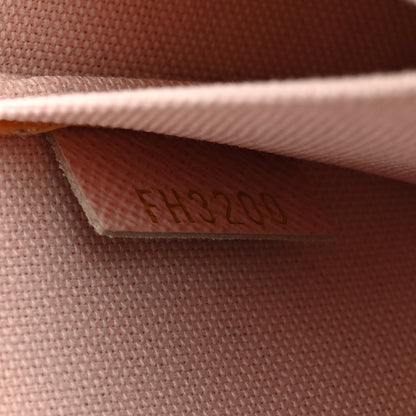 Louis Vuitton Damier Azur Pochette Felicie Chain Wallet Rose Ballerine 8 of 14
