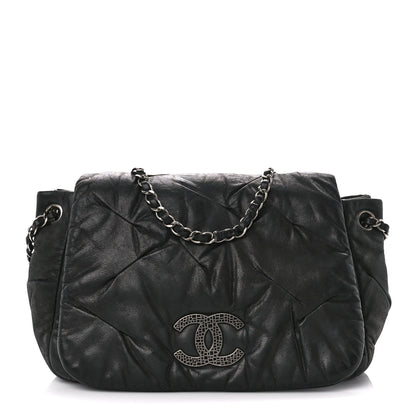 Chanel Iridescent Calfskin Glint Accordion Flap Black 1 of 12