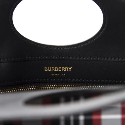 Burberry Calfskin Nylon Tartan Mini Pocket Bag Bright Red 8 of 10